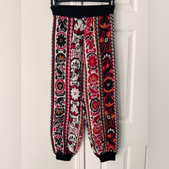 Farm Rio Winter Stripes Knit Joggers, Size XS - Picture 6 of 12